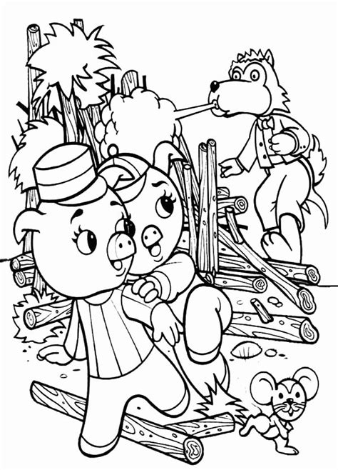 Top 10 three little pigs coloring pages for kids Three Little Pigs Coloring Page Elegant the Three Little ...