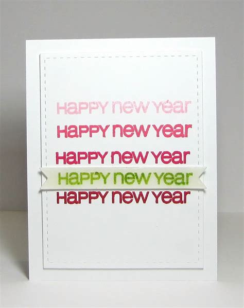 Here is an eclectic mix of card making ideas for you! NewIdeas: Happy New Year card #2 | Happy new year cards ...