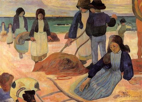 Omri organic listed seaweed & kelp fertilizer: Le varech Gatherers, huile sur toile de Paul Gauguin (1848 ...