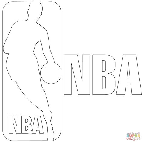 Free men's basketball sports printables of basketball players running, dunking, basketball court. Nba Logo Coloring Pages - Coloring Home