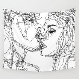 Free people kissing lip vector download in ai, svg, eps and cdr. Wall Tapestries | Society6