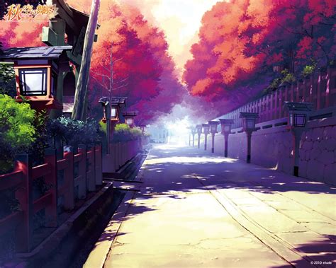 Wallpaper : sunlight, landscape, drawing, sunset, city, architecture, anime, reflection, road ...