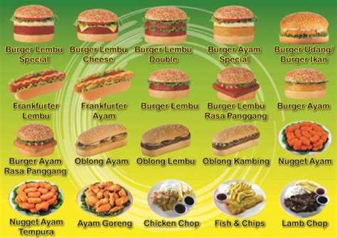 Update harga daging burger bernardi (ayam dan sapi). Ramly Halal Kiosk RnR Gurun