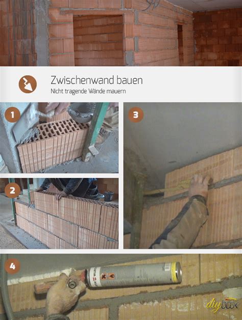 Beim berechnen eines betonsturzes muss berücksichtigt werden, ob es sich um eine tragende wand handelt. Zwischenwand bauen - Nicht tragende Wände mauern ...