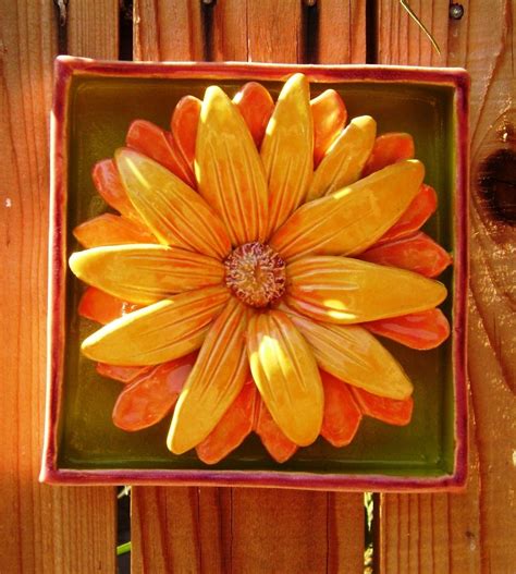 Check spelling or type a new query. Handmade Yellow Daisy Flower Box, Ceramic Wall Hanging by ...