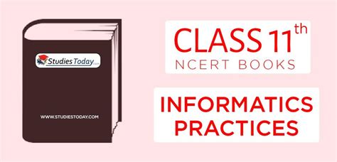 Ncert solution computer science python can help you immensely. NCERT Book for Class 11 Informatics Practices free pdf ...