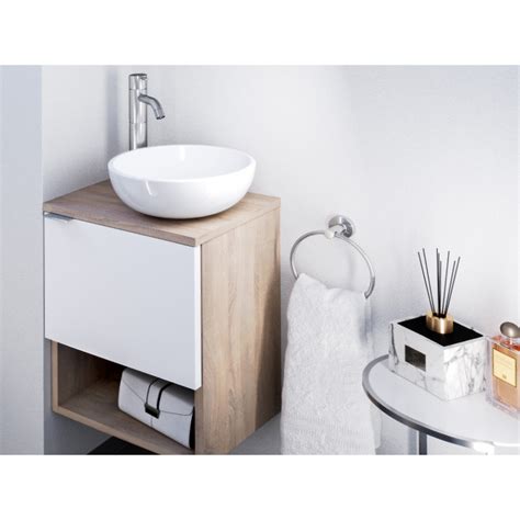 Vbchome badmöbel 50 x 35 x 55 cm set weiß hochglanz slim waschbecken mit unterschrank waschtisch 2 schubladen badschrank holz 4 0 von 5. Waschtisch-Sets: Gäste-WC Waschbecken mit Unterschrank