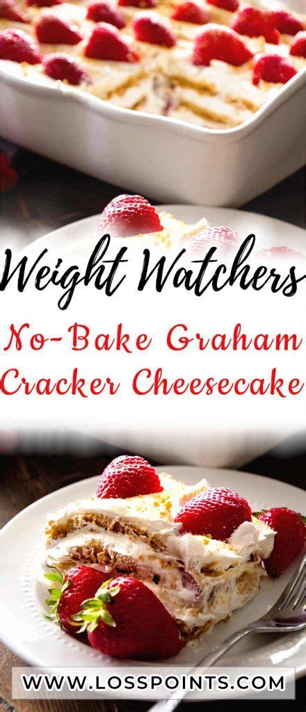 No bake cheesecake has less cream cheese and is much lighter in texture due to the whipped graham cracker crumbs: 3 Smartpoints No Bake Graham Cracker ...