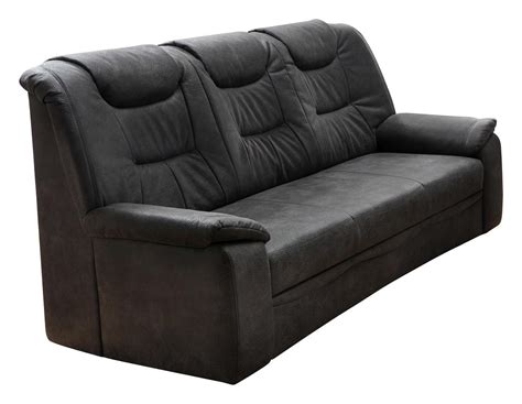 Zum sitzen, lümmeln, plaudern und entspannen. Dreisitzer Sofa in Dunkelgrau kaufen