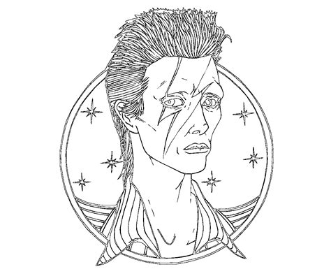 Touch device users, explore by touch or with swipe gestures. David Bowie Coloring Pages | Yumiko Fujiwara