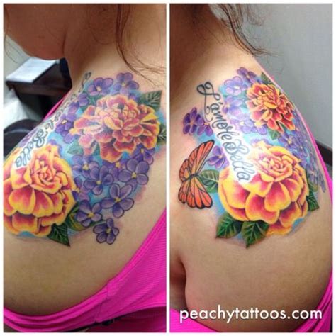 Sometimes people trim off the flowers to eat and that takes away the male flowers that are needed for pollination, so if you're doing that, that could also be the problem. Marigold violet | Birth flower tattoos, Flower tattoo ...