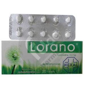 Mit lorano steht ihnen bei allergischem schnupfen und nesselsucht rasche und langanhaltende hilfe zur verfügung. Lorano 10 Mg 20 tablet 2 Strips | Fouda Pharmacy