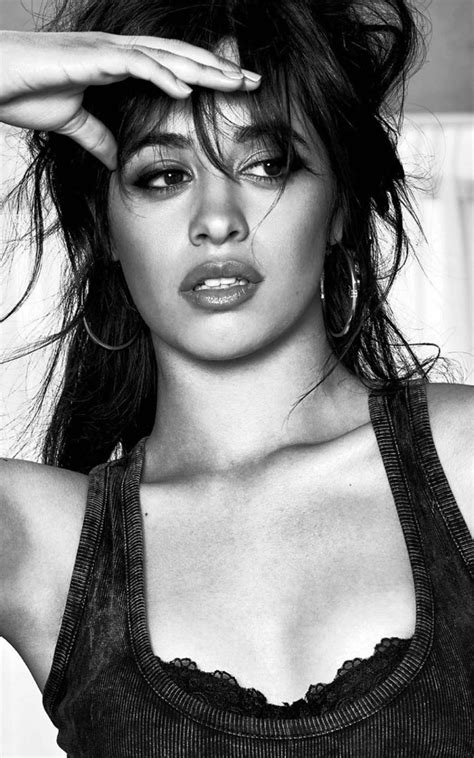 People love to hear about her. Camila Cabello BW Hot Photoshoot 4K Ultra HD Mobile Wallpaper