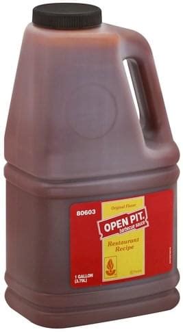 Cook slowly for 1/2 hour with tablespoon of butter. Open Pit Original Flavor Barbecue Sauce - 1 gl, Nutrition ...