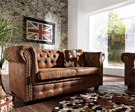So finden sie das passende sofa. DELIFE Sofa Chesterfield 160x92 cm Braun Antik Optik 2 ...