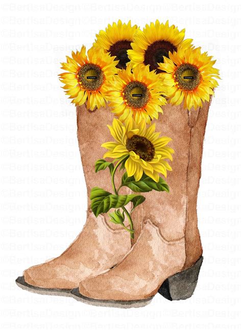 The boots come in different colors ranging from bright white to pure black, including fashionable colors like deep turquoise and hot pink. Cowgirl Boots, Sunflower Cowgirl Boots Sublimation ...