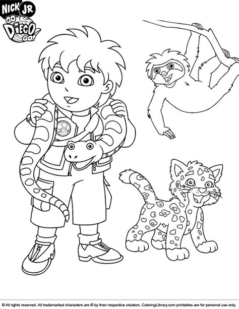 Winnie the pooh with a pumpkin basket. Go Diego Coloring Pages Printable - Coloring Home