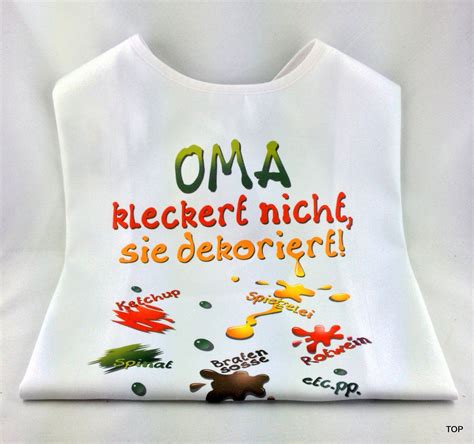Die meisten rätsel auf dieser seite können direkt online gelöst werden. XL Latz Oma kleckert nicht, sie dekoriert Lätzchen für Erwachsene