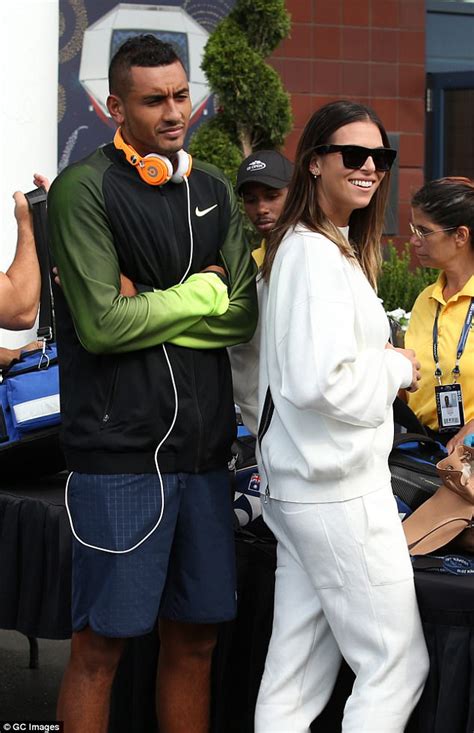 Ajla tomljanovic with boyfriend nick kyrgios in a mixed doubles match at the australian open last year. Nick Kyrgios cosies up to girlfriend Ajla Tomljanovic ...