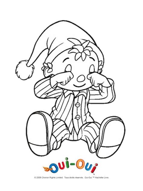 Oui oui est un personnage de livre pour enfants. coloriage oui oui