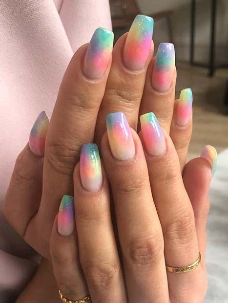 Rainbow summer nails design #rainbownails ★ they say summer comes only when you choose perfect summer nail designs. 43 Pretty Ways to Wear Rainbow Nails This Summer ...