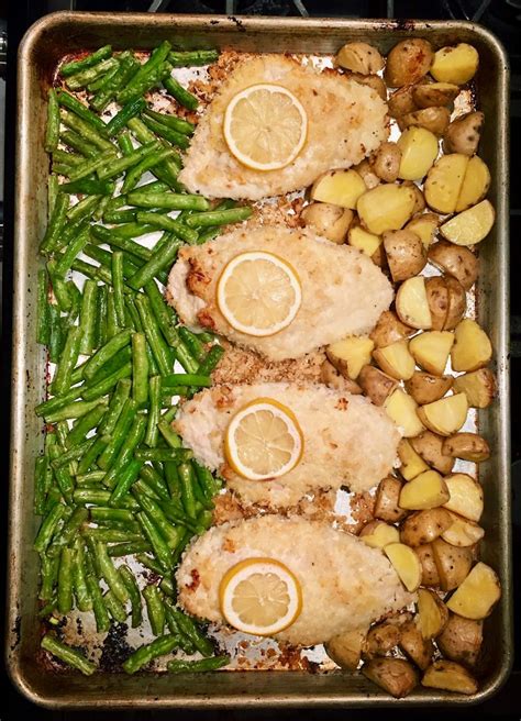 A sheet pan dinner without any of the fuss! Crispy Sheet Pan Lemon Parmesan Garlic Chicken with ...