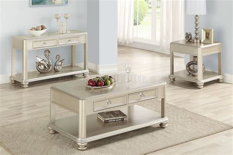 Ships free orders over $39. F6372 3Pc Coffee Table & End Table Set in Champagne by Poundex