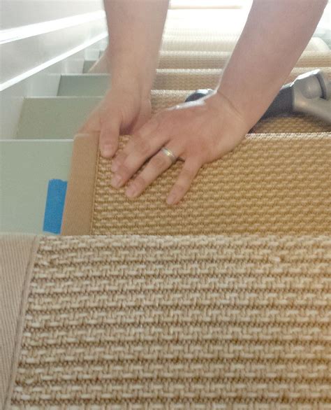 You can install jute stair runner the same way you would install regular blankets, which involves the use of course strips and a blanket stretcher to hold the runner in place. How to Install a Kid-Friendly Stair Runner • Our Storied Home
