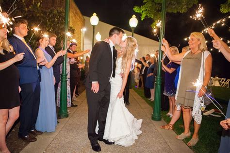 Love this backlit bride and groom sparkler exit! From Courtney & Wesley ...