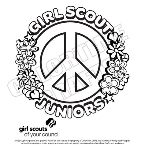 Every friday get 15% off on downloads. Related Girl Scout Coloring Sheets | Girl scout juniors ...