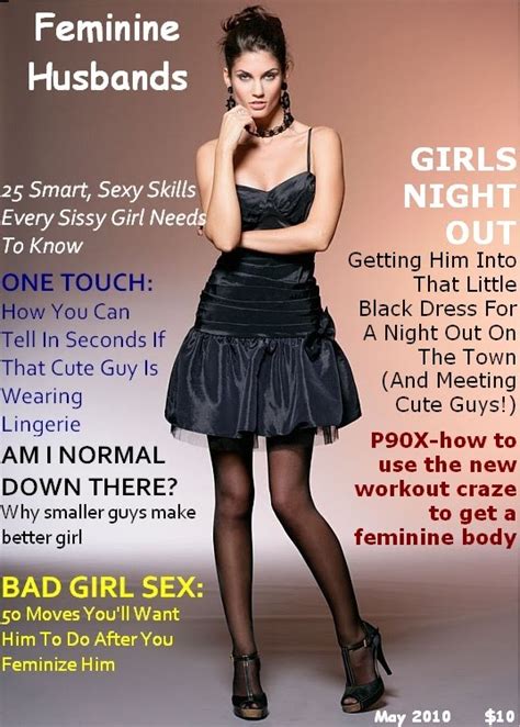 Sissy captions in various types of pics. TV-Erziehung und Feminisierung: Magazine Covers