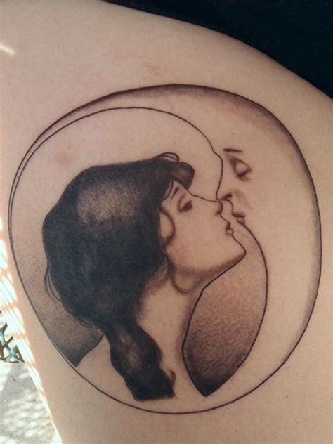 New york tattoo shop underground ink relates that the rose is linked to greek mythology, where it may symbolize the immortal love goddess aphrodite held for her slain lover adonis. 50 Examples of Moon Tattoos | Kiss tattoos, Ink art, Cool ...