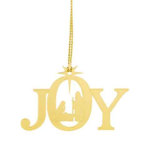 We love the soft glow of the elegant star shaped li. JOY Brass Nativity Ornament - 24/pk, Christmas: Living ...