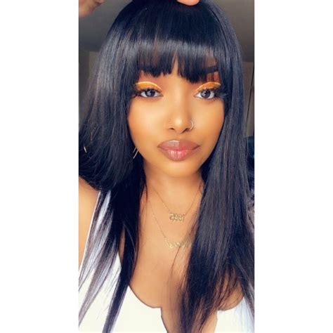 Chinese bangs are the most flexible hairstyles which come with many styling options for you. Black women Chinese bangs. | Chinese bangs, Hairstyles ...