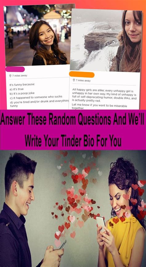 How do i search someone's profile on tinder? Answer These Random Questions And We'll Write Your Tinder ...