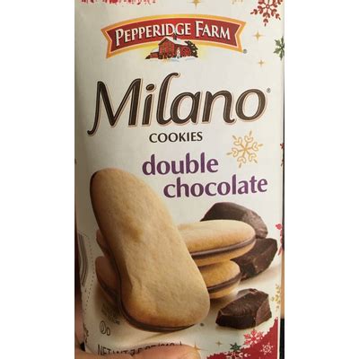 Amount per serving (2 cookies per serving). Calories in Milano Milk Chocolate Cookies from Pepperidge Farm