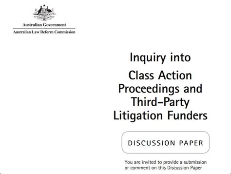 That site may have a privacy policy different from citi and may provide less security than this citi site. Woodsford responds to the ALRC inquiry into class action ...