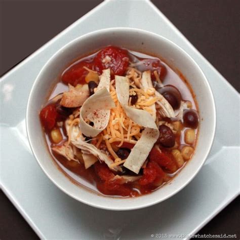 Cover and cook on low for 6 to 8 hours. Crock Pot Chicken Taco Soup - That's What {Che} Said...