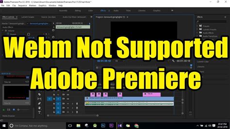 How to match splits between two clips? Solved Webm Video File Format Not supported in Adobe ...