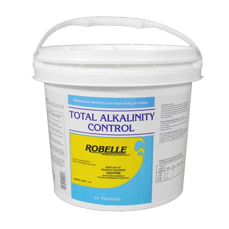 Always add pool chemicals one at a time. Robelle Swimming Pool Chemical Total Alkalinity Control ...