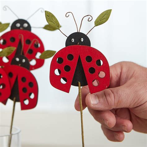 Ladybugs are wonders of nature. Wood Cutout Ladybug Picks - What's New - Floral Supplies ...