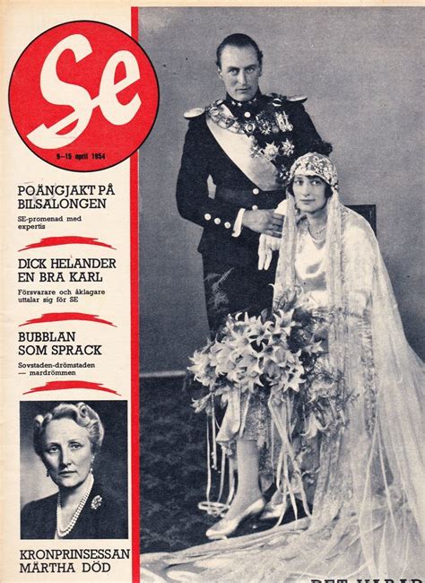 Kronprinzessin märtha von norwegen, crownprincess of norway. SE 1954-15 Kronprinsessan Märtha Död.Dick Helan ...