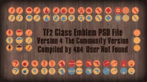 There are also greek letters, a copyright sign, currency signs and a trademark sign. PSD TF2 Class Emblems v4 Team Fortress 2 Modding Tools