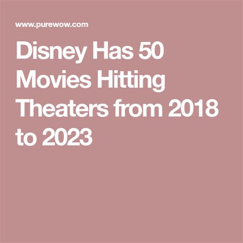 Things are changing so rapidly right now, however, due to the pandemic and the delays it has caused. Disney Has So Many Movies Hitting Theaters from 2020 to ...