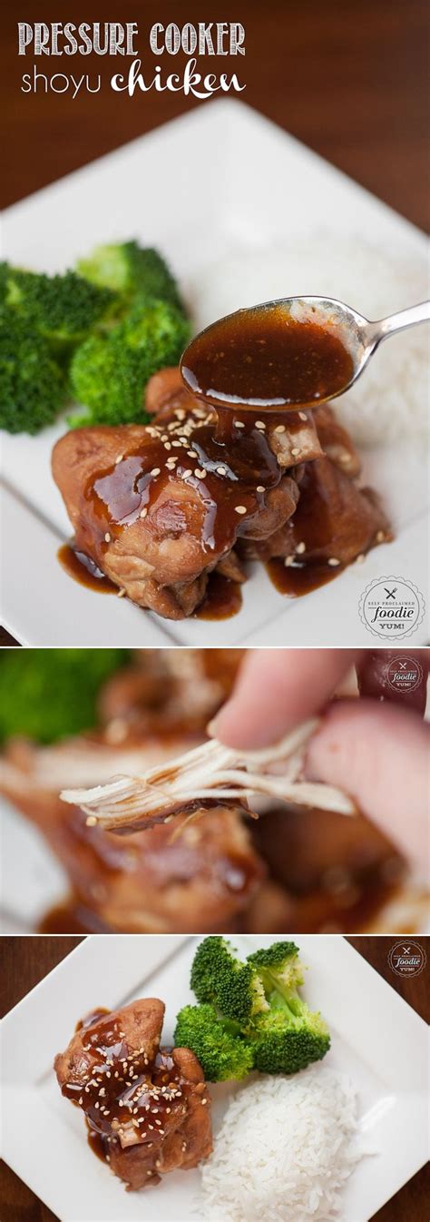 I like to pile this chicken over top of fluffy white rice to ensure that every last drop of. This insanely delicious Pressure Cooker Shoyu Chicken, or ...