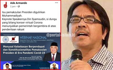 Ade armando mengkritik atta halilintar, raffi ahmad, andre taulany, dan selebriti yang dianggap memamerkan kemewahan. KOKAM Muhammadiyah Somasi Ade Armando atas Fitnah dan ...