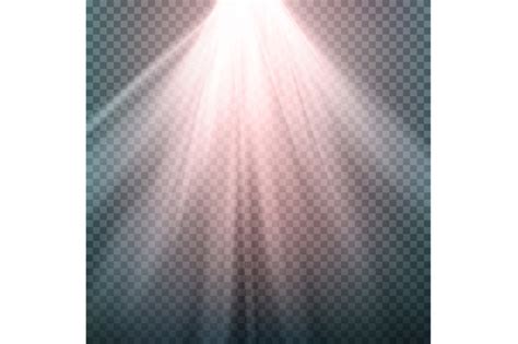 Glow Light Effect. Beam Rays Vector. Sunlight Special Lens Flare Light ...