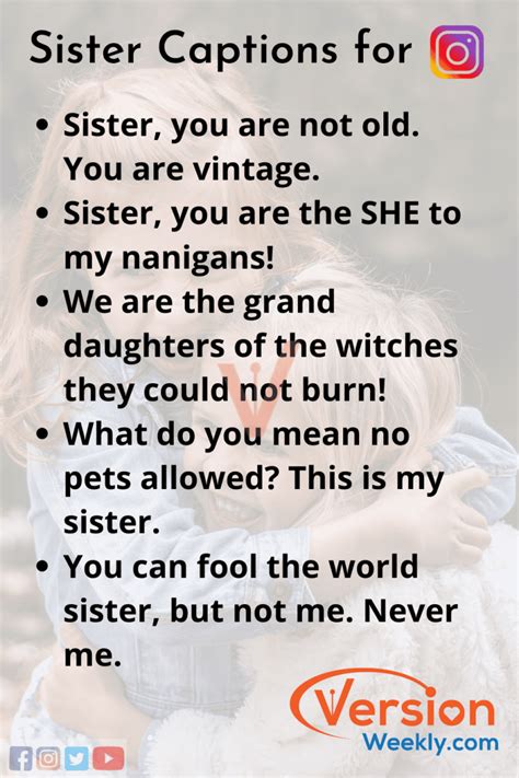 National sibling day is april 10, 2018. 50+ Best Funny Sister Captions for Instagram | Cute ...