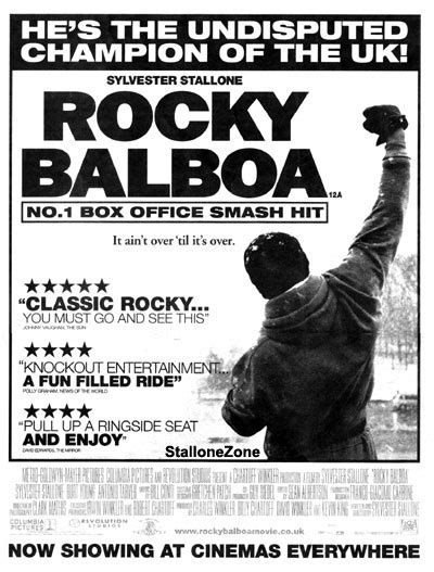 Al and his son from middlesborough, united kingdom where rocky 5 was filmed as rocky looks up at mighty mick's poster on the gym. StalloneZone: Rocky Balboa UK Poster