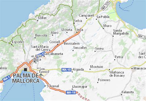 At municipality level in mallorca, new positive cases for the past seven days are as follows: Mappa MICHELIN Sencelles - Pinatina di Sencelles ViaMichelin